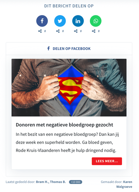 Use Case Rode Kruis - Seeding Page - Donors